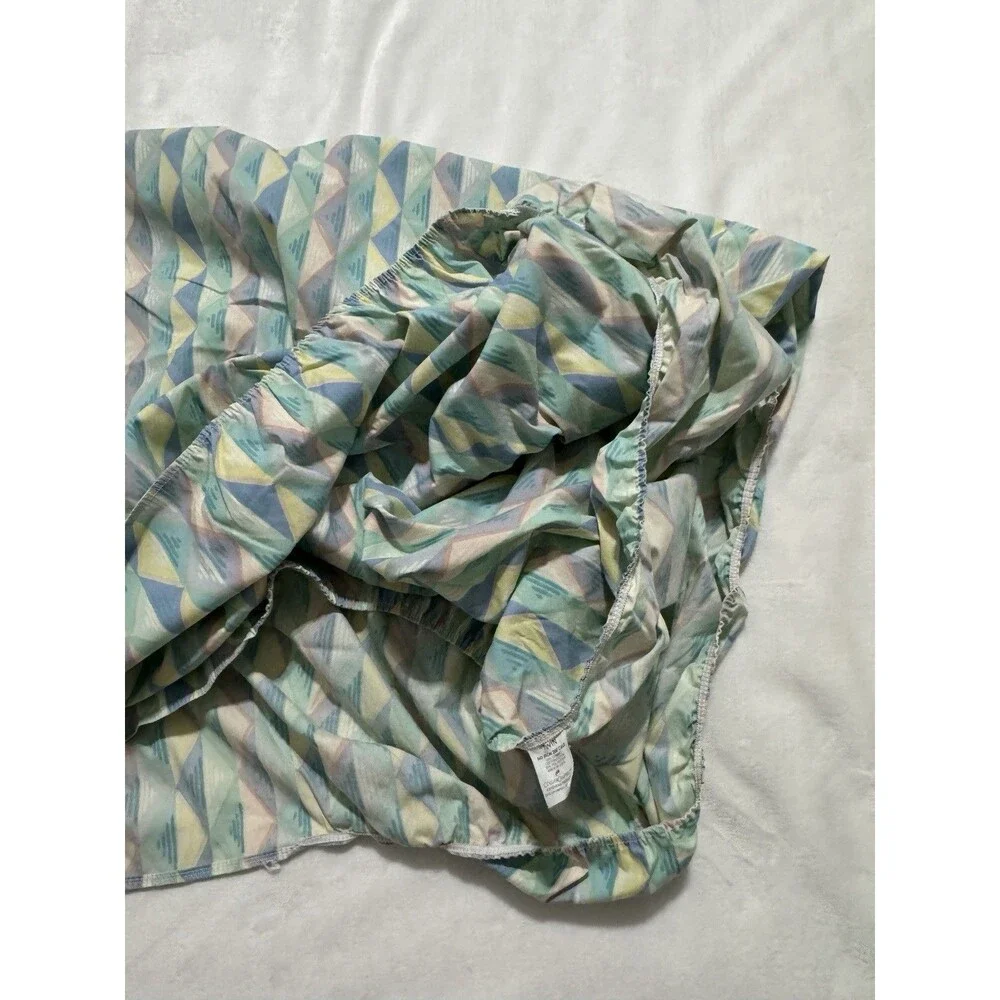 Collier Campbell Vintage Lapis Lagoon Twin Fitted Sheet Southwestern Fabric Only